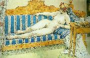 Carl Larsson liggande modell painting